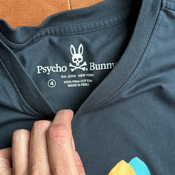 Men’s Psyco Bunny navy tee - Picture 2 of 2